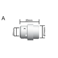 Binzel® Style Gas Diffuser Red Silicone BZL 24 - DIF24R