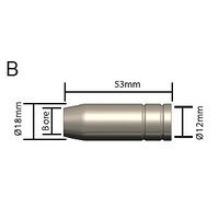 Binzel® Style Gas Nozzle Conical 14/15 - NZCO15