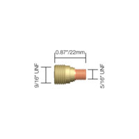 Gas Lens 9/20 Series 1.0mm Gas Lens - 45V42