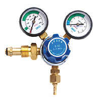 Omega Single Stage Regulator Argon Regulator Twin Gauge 0-34 L/Min (Side Entry) - OMEAR55S