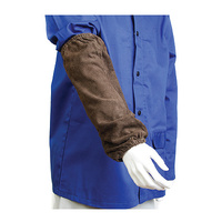 Leather Welders Sleeves 40cm Charcoal brown - AP9101