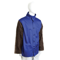 Proban Jacket Leather Sleeves Blue/Brown 3XL - AP25303XL