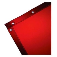 Welding Curtain without Frame 1.8 X 3.4mtr Red With Eyelets To Australian Standards - AP1834RS