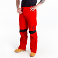 Big Red Leather Welders Trousers - Full Seat