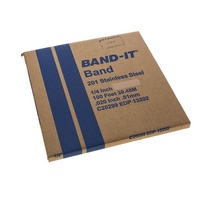 C202 6.35mm / 1/4" BAND-IT® Band Strapping 201 Stainless Steel 30.5m metre roll