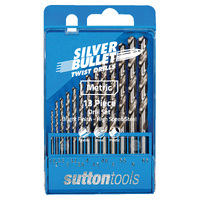 Sutton Drill Set D101 SM1 13Pce Jobber HSS Bright 1.0 - 6.5 X 0.5 + 3.2mm & 4.8mm