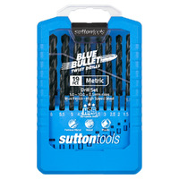 Sutton Drill Set D102 SM2 19Pce Jobber HSS Blue 1.0 - 10.0 X 0.5mm