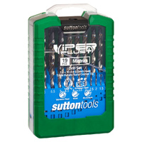 Sutton Drill Set D179 SM2 19Pce Viper+ Jobber HSS 1.0 - 10.0 X 0.5