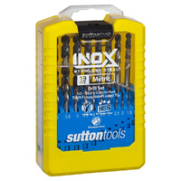 Sutton Drill Set D180 SM2 R40-Inox HSS Tialn-Tip 19Pce 1-10 X 0.5mm