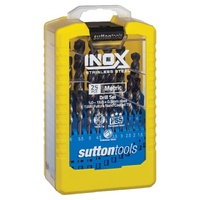 Sutton Drill Set D180 SM3 R40-Inox HSS Tialn-Tip 25Pce 1-13 X 0.5mm