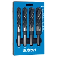 Sutton Drill Set D188 RS4 4Pce Reduced Shank 1/2 HSS Blue 5/8,3/4,7/8,1