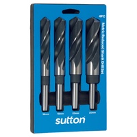Sutton Drill Set D188 RS4M 4Pce Reduced Shank 12.5mm HSS Blue 16,18,22,25
