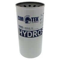 151 LPM max. HYDROSORB water and particle element 50 PSI max. 10 micron element Diesel and petrol use