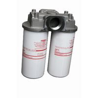 300 LPM Twin 10 micron element filter 2" NPT port