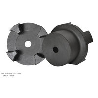 Curved Jaw Coupling Half GE19-1 Stepped Hub Pilot Bore Centre