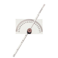 PDG/R/6 Groz Depth Gauge &  Protractor, Rectangular Head, 150mm Blade
