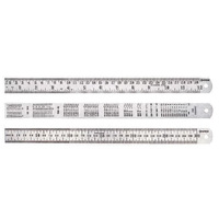 SR/6 Groz Steel Rule, Imperial & Metric, 150mm / 6"