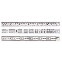 SR/450 Groz Steel Rule, Metric, 450mm