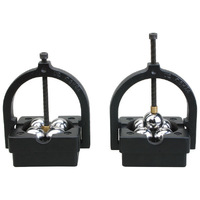 VB/Bb/1-2 Groz Tool Makers Ball Bearing Vee Block & Clamp Set -  Matched Pair, 63mm 100Kg Capacity