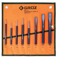 KIT/8/ST Groz Punch & Cold Chisel Set, 8 Pce