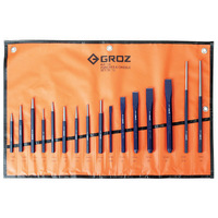 KIT/16/ST Groz Punch & Cold Chisel Set, 16 Pce