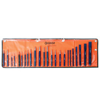 KIT/24/ST Groz Punch & Cold Chisel Set, 24 Pce
