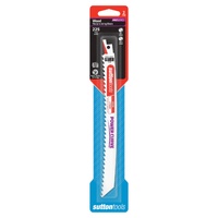 Recip Blade H520 Wood 225x19x1.05mm 4TPI HCS POWER CURVE 2 Pack