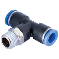 20-M012-0402 QFM12 4mm Tube x 1/8 BSPT Push-In Male Branch Tee