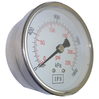 27-06R4-016 Pressure Gauge 63mm 1600 KPA 1/4 BSPT Rear Entry Dry (25-1359)
