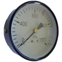 27-08R4-025B Pressure Gauge 80mm 2500 KPA 1/4 BSPT Rear Entry Dry Black Steel Case