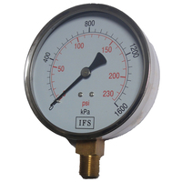 27-10B6-004 Pressure Gauge 100mm 400 KPA 3/8 BSPT Bottom Entry Dry (25-1815)