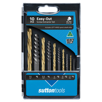 Sutton Screw Extractor M603 S20L Set 10Pce 2.0 To 7.5mm L/H Drills