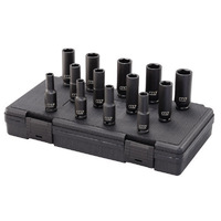 M7 Impact Deep Socket Set, 3/8" Drive, 13Pcs, 6 - 19mm