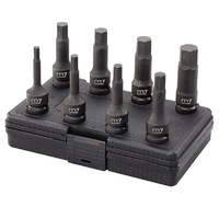 M7 Impact In Hex Socket Set, 1/2" Drive, 8Pcs, 1/4 - 3/4"