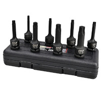 M7 Impact Torx Socket Set, 1/2" Drive, 8Pcs, T30 - T70