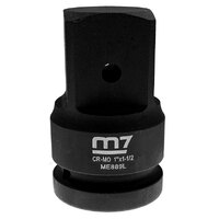 M7 Impact Adaptor, With Pin Hole, 1" Dr F X 1-1/2" Dr Male - Pin & Ring Type