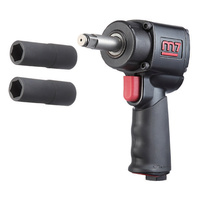 M7 Impact Wheel Wrench Kit, Q-Series, Pistol Style, 1/2" Dr, 500 Ft/Lb,  2"Anvil With 17/19mm & 21/23mm Reversible Impact Sockets