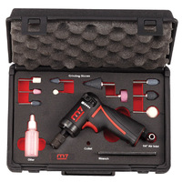 M7 Mini Air Die Grinder 12 Piece Kit, Pistol Style, 1/4", 18,000 rpm