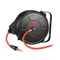 M7 Air Hose Reel, H.D. Wall Mount Metal Case, 10mm ID X15mm OD PU Hose, 15Mtr
