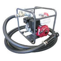 50mm Aluminium diesel transfer pump kit in roll frame Honda GX160 5.5Hp with 6mtr x 25mm Hose & Auto Nozzle