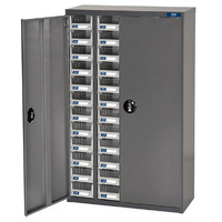 ITM Parts Cabinet, Lockable, Metal A7 48 Drawers 586W X 270D X 970H
