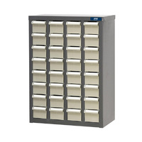 ITM Parts Cabinet, Metal, A8 32 Drawers 466W X 222D X 642H