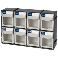 ITM Flip Out Parts Bin, 8 Drawer, 303W X 87D X 203H