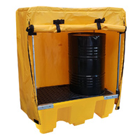 Heavy Duty Framed PVC Cover for 2 Drum Bunded Spill Pallet