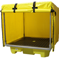 Heavy Duty Framed PVC Cover for 4 Drum Bunded Spill Pallet