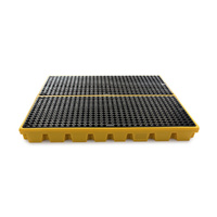4 Drum Bunded  Yellow Work Floor (1600W x 1600L x 150Hmm) - 240L Sump
