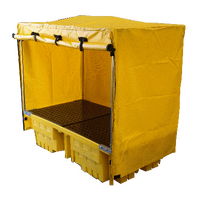 Framed All-Weather Canvas Cover to fit Double IBC Bunded Spill Pallet