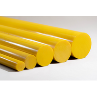 100x330mm Nylon Rod (PA6 Cast) Yellow Oil Filled