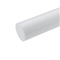 25x305mm Teflon Rod (PTFE) Natural White