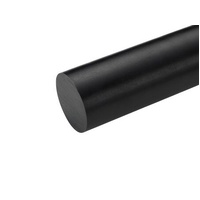 40x1000mm Ultra High Molecular Weight Polyethylene Rod Black